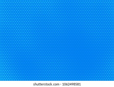 Blue comic pop-art halftone background vector