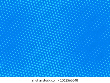 Blue comic pop-art halftone background vector