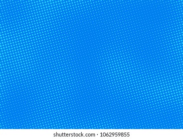 Blue comic pop-art halftone background vector