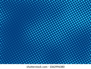 Blue comic pop-art halftone background vector