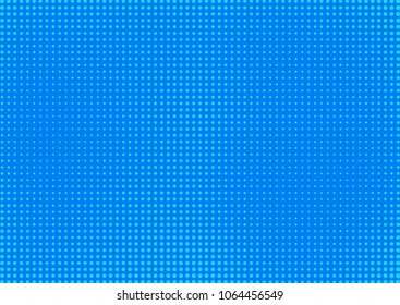 Blue comic pop-art halftone background vector