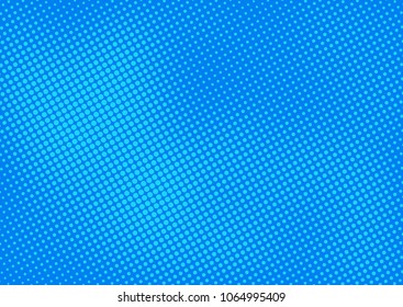 Blue comic pop-art halftone background vector