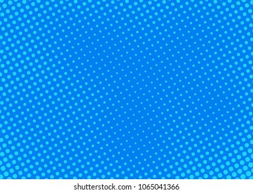 Blue comic pop-art halftone background vector