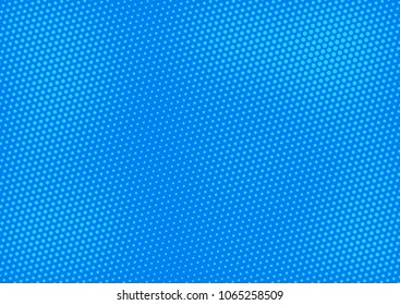 Blue comic pop-art halftone background vector