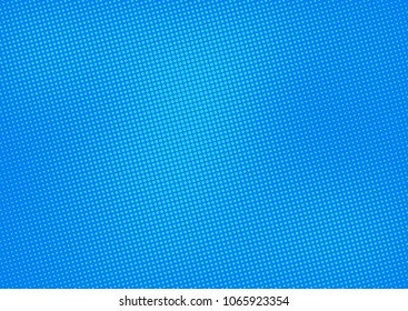 Blue comic pop-art halftone background vector