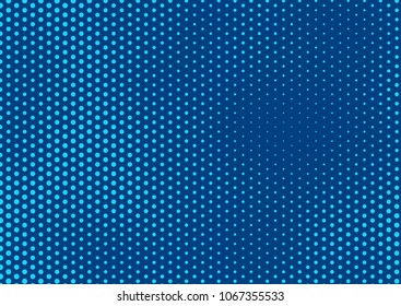 Blue comic pop-art halftone background vector