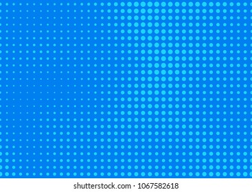 Blue comic pop-art halftone background vector