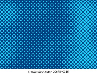 Blue comic pop-art halftone background vector