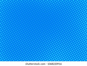 Blue comic pop-art halftone background vector