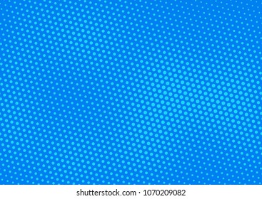 Blue comic pop-art halftone background vector