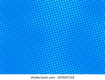 Blue comic pop-art halftone background vector