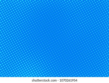 Blue comic pop-art halftone background vector