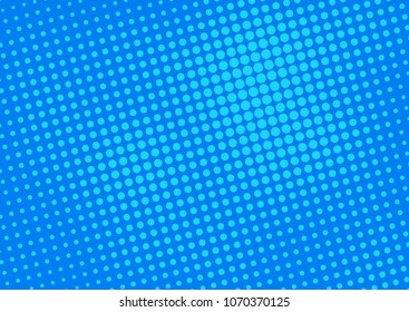Blue comic pop-art halftone background vector