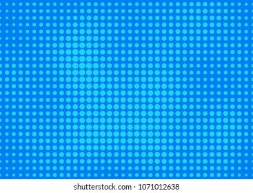 Blue comic pop-art halftone background vector