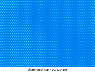 Blue comic pop-art halftone background vector