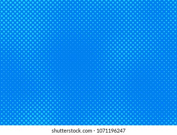 Blue comic pop-art halftone background vector