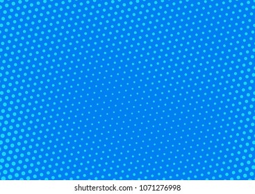 Blue comic pop-art halftone background vector