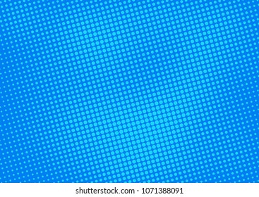 Blue comic pop-art halftone background vector