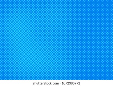 Blue comic pop-art halftone background vector