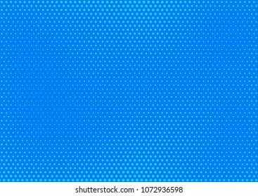 Blue comic pop-art halftone background vector
