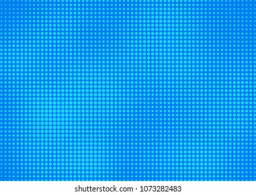 Blue comic pop-art halftone background vector