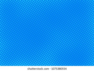 Blue comic pop-art halftone background vector