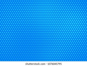 Blue comic pop-art halftone background vector