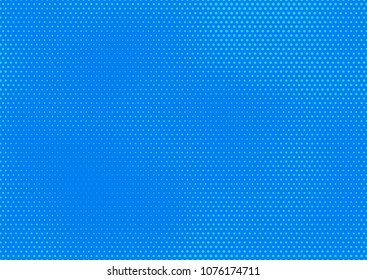 Blue comic pop-art halftone background vector