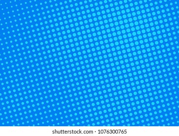 Blue comic pop-art halftone background vector
