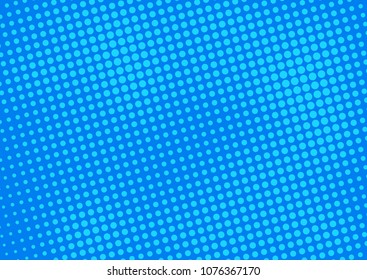 Blue comic pop-art halftone background vector