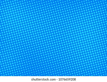 Blue comic pop-art halftone background vector