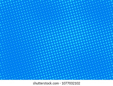 Blue comic pop-art halftone background vector