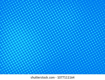 Blue comic pop-art halftone background vector