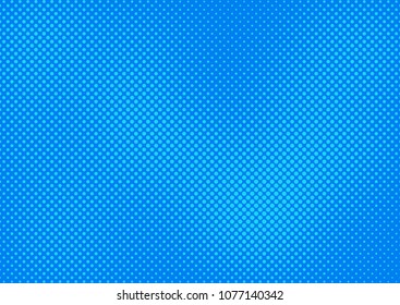 Blue comic pop-art halftone background vector