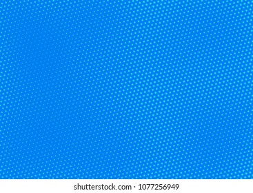 Blue comic pop-art halftone background vector