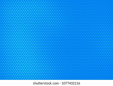 Blue comic pop-art halftone background vector