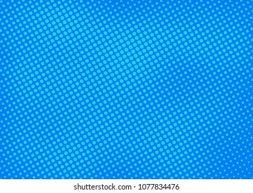 Blue comic pop-art halftone background vector