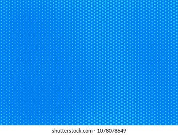 Blue comic pop-art halftone background vector