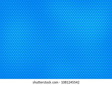 Blue comic pop-art halftone background vector