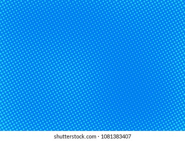 Blue comic pop-art halftone background vector