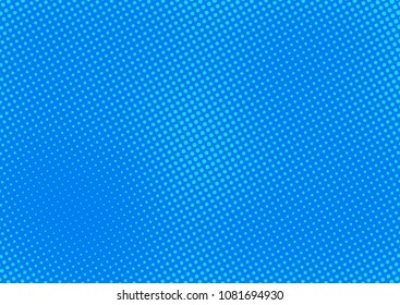 Blue comic pop-art halftone background vector