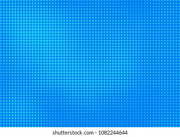 Blue comic pop-art halftone background vector