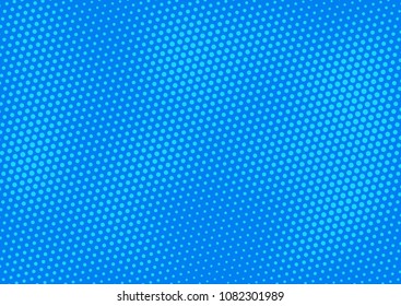 Blue comic pop-art halftone background vector