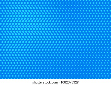 Blue comic pop-art halftone background vector