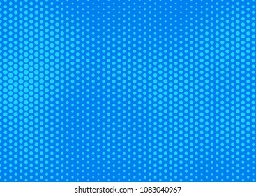 Blue comic pop-art halftone background vector
