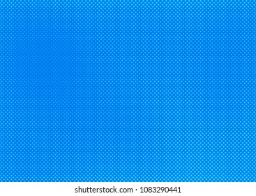 Blue comic pop-art halftone background vector