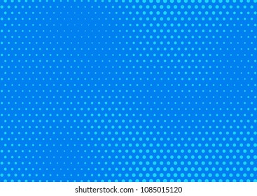 Blue comic pop-art halftone background vector