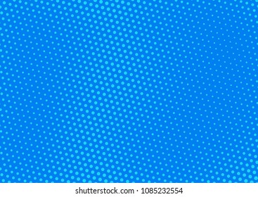 Blue comic pop-art halftone background vector