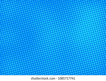 Blue comic pop-art halftone background vector