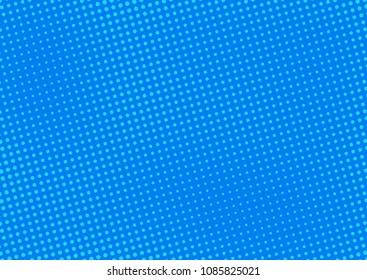 Blue comic pop-art halftone background vector